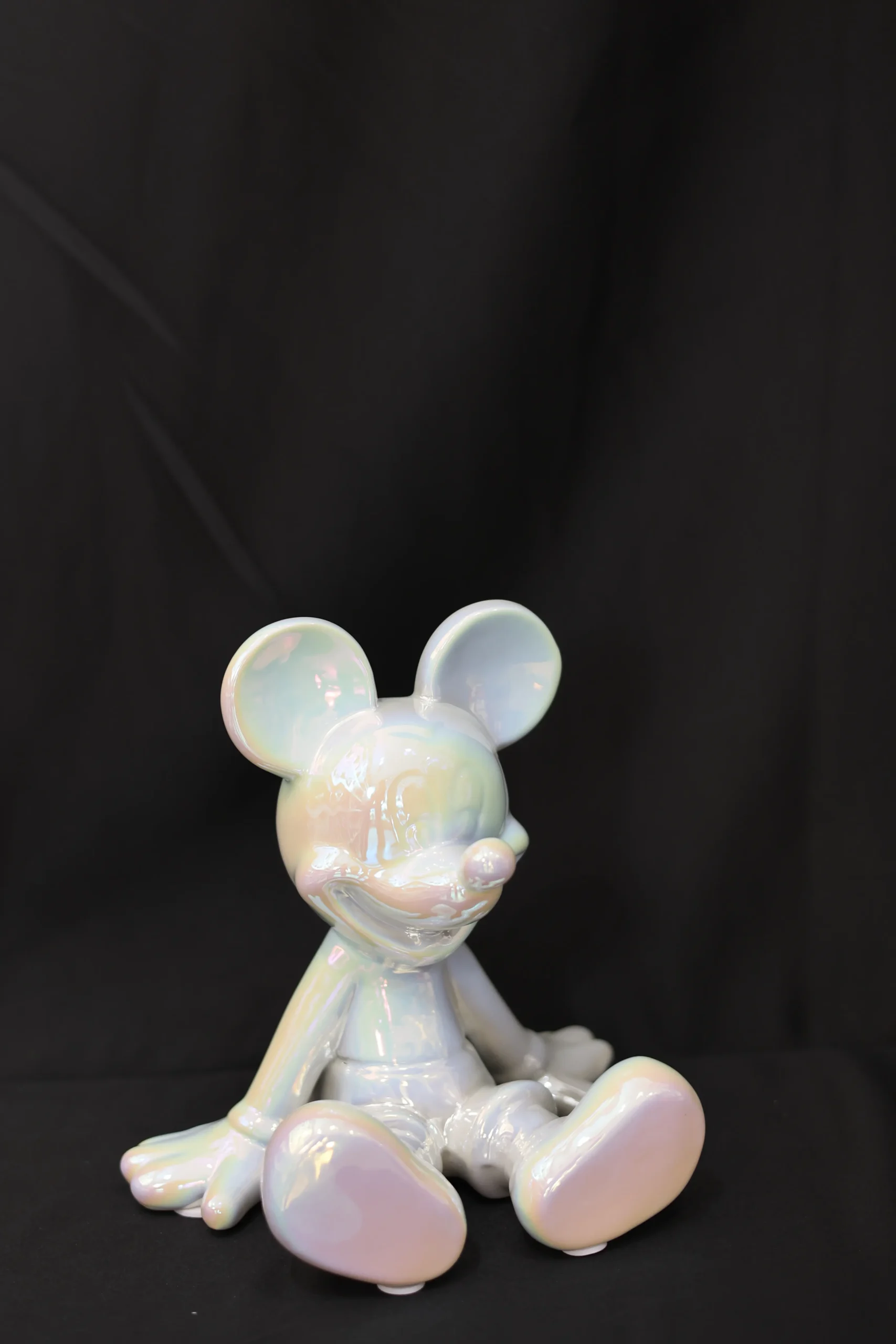 Oturan Mickey Mouse Sedef - Dekoratif Figür
